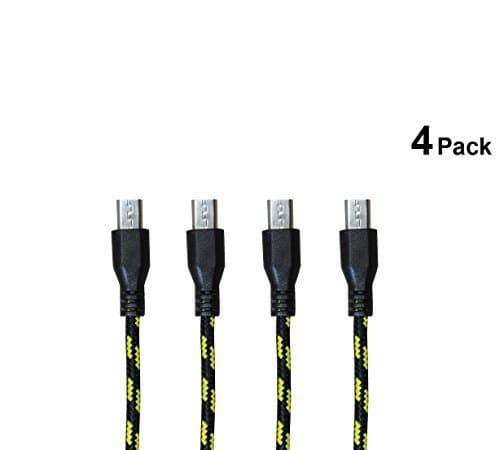 Micro USB Cable APXX 4-Pack 3 Ft Premium Nylon Braided USB 2.0 A Male to Micro B Connector U703Q