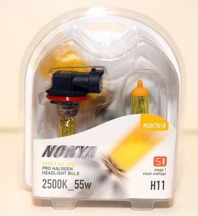 H11 Arctic Hyper Yellow Stage 1 2500K Halogen Headlight / Fog Light Bulb
