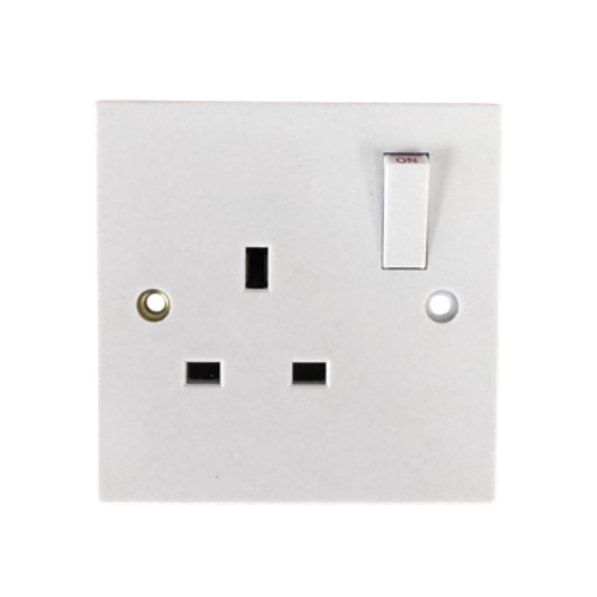 Single Switched Socket Wall 1 Gang Plug Electric 13 Amp White BS1363 Conforms