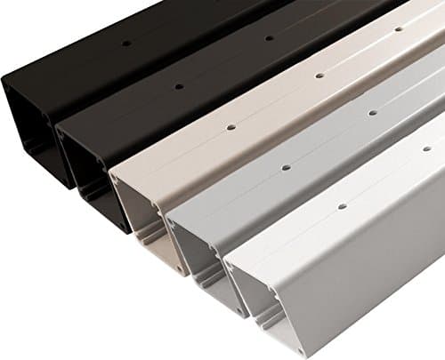 Aluminum Deck Mount Predrilled Intermediate Post with 13 Holes, 42 Inch Tall (Cut to Height) for Cable Railing Deck (Powder Coat Black)