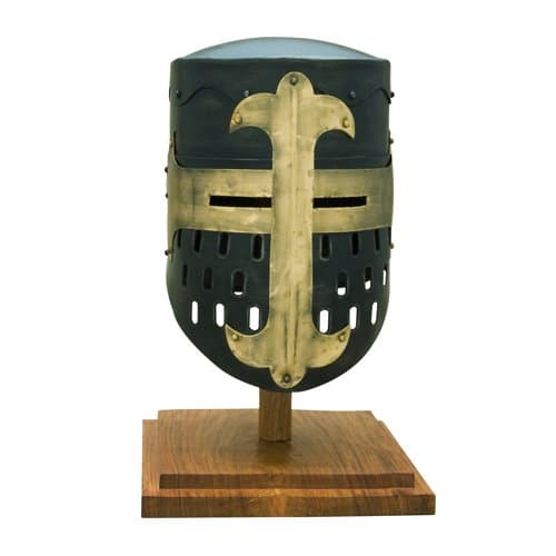 Crusader Great Helmet with brass cross, 13th cent.