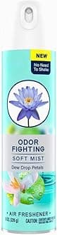 Compatible with Soft Mist Air Freshener Spray – Odor-Fighting Room Spray with Dewdrop Petals Fragrance – Long-Lasting Scent with Essential Oils – Gentle Mist for Home & Office – 8 oz Can, 1 Pack