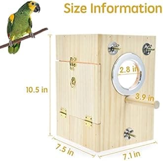 Bird Nest Box Parakeet Breeding Nest Box Bird Nest House Wooden Acrylic Transparent Breeding Box for Finch Lovebirds Cockatiel Budgie Conure Parrot