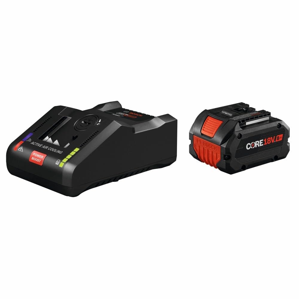 Bosch GXS18V-16N14 18V Starter Kit with (1) CORE18V® 8 Ah High Power Battery and (1) 18V 16 Amp Battery Turbo Charger
