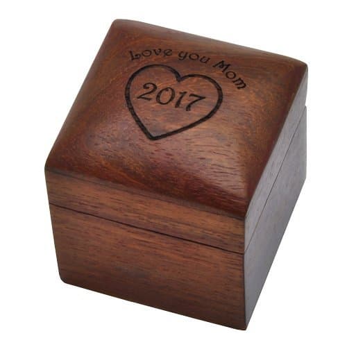 Engravable Wooden Keepsake Jewelry Box (Engraved)