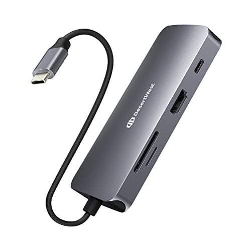 USB C Hub VGA HDMI, 8 in 1 USB C Adapter with 87W Power Delivery,4K HDMI, VGA, 3 USB 3.0 Ports, Micro SD/TF Card Reader, for MacBook/Pro/Air 2016/2017/2018, ChromeBook, XPS, and More