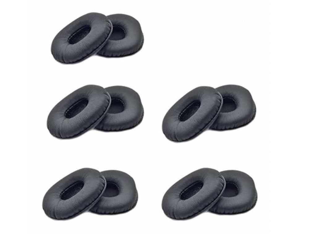 Global Teck Leatherette Ear Pad Cushion Replacement Kit- 10 Pack Bundle (1st Gen)- for Blueparrott B350-XT (GTW 8720-02-Y10)