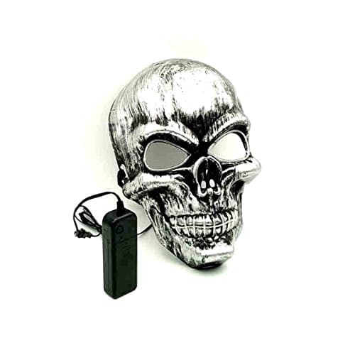 Nirco EL Light Up LED Mask Skull Mask EL Wire Halloween Party Luminous Mask … (Sound Control)