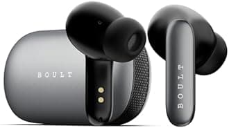 GOBOULT Audio Z20 Pro Truly Wireless Bluetooth Ear Buds with 60 Hours Playtime, 4 Mics Clear Calling, Made in India, 45ms Low Latency, Rich Bass Drivers, IPX5, TWS Earbuds Bluetooth Wireless (Black)