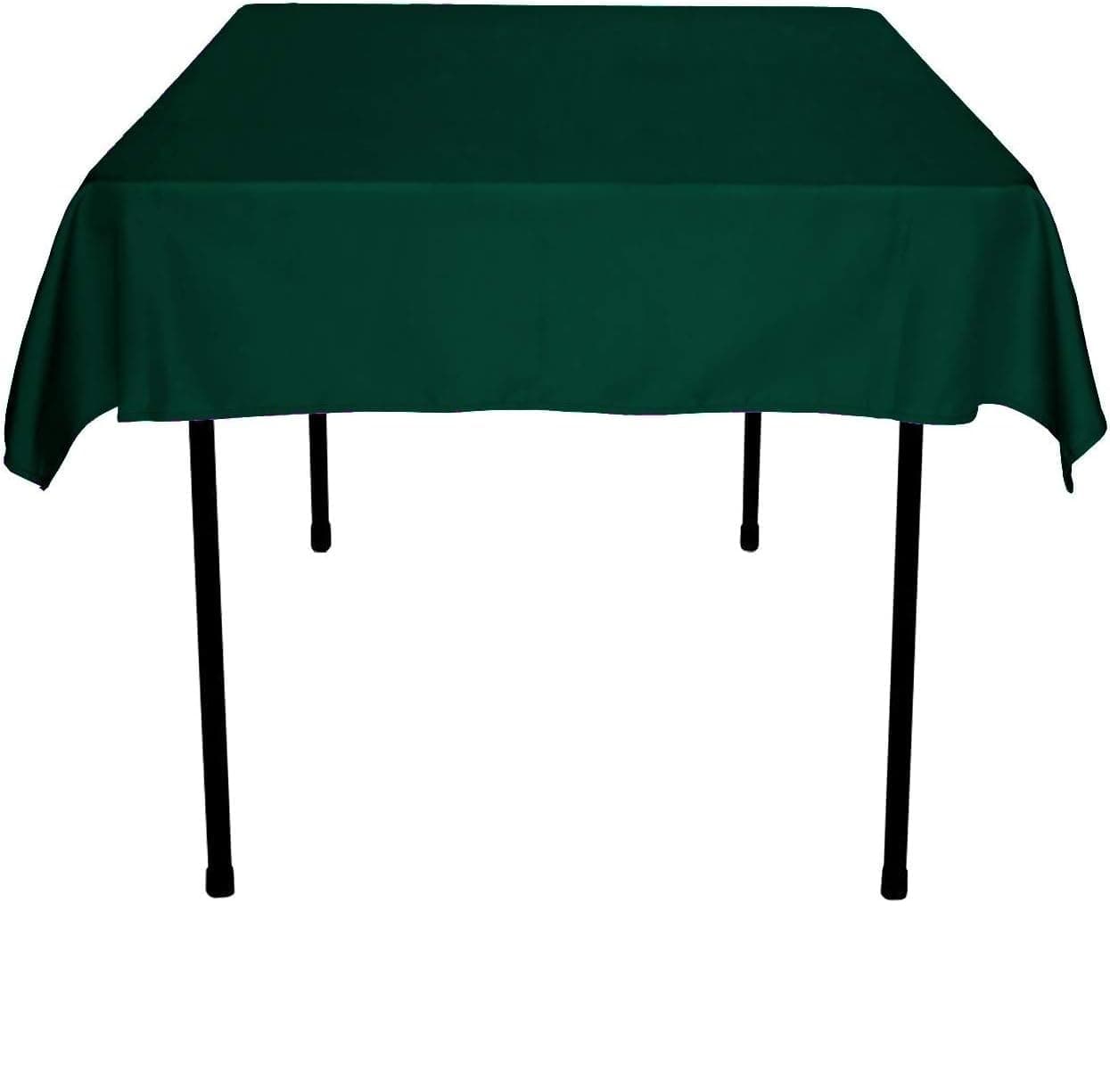 Sunnolimit Tablecloth - 54 x 54 Inch -Hunter Green-Square Polyester Table Cloth, Wrinkle,Stain Resistant - Great for Buffet Table, Parties, Holiday Dinner & More