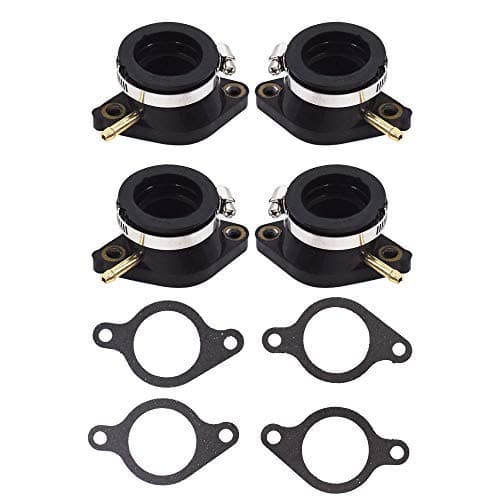 labwork 4pcs Carburetor Intake Boot Holder Replacement for Yamaha XJ550 Maxim XJ550R Seca 19-006 1981 1982 1983