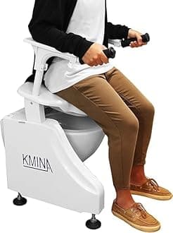 KMINA Toilet Seat Riser Electric, Safety Frame, Raised with Lid, Elevated Seats for Seniors, Raiser, Tilting Arms - KMINA PRO