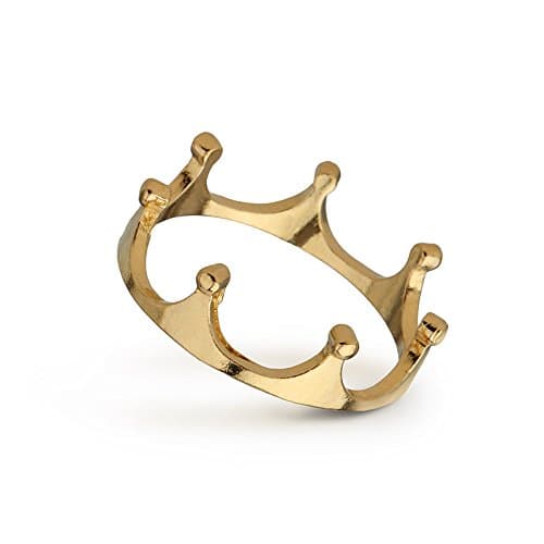 Princess Crown Ring Gold 14k Solid Yellow Gold King Crown Shaped Jewelry