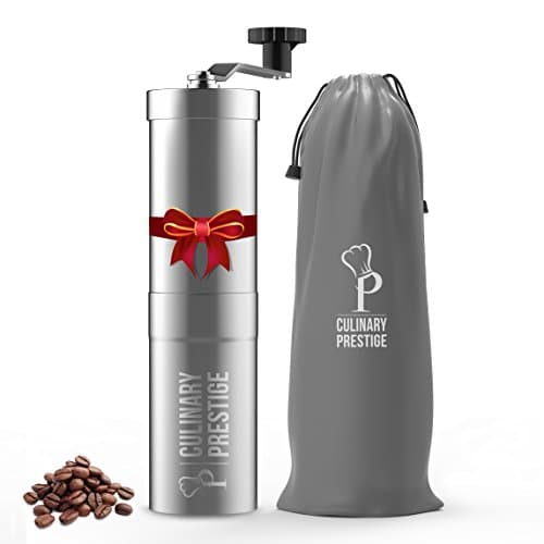 Premium Manual Coffee Grinder - Cutting-Edge Conical Ceramic Burr for Precision Brewing Every Time – Guaranteed Consistent Grind – Great for Travelling - Makes the Perfect Gift by Culinary Prestige
