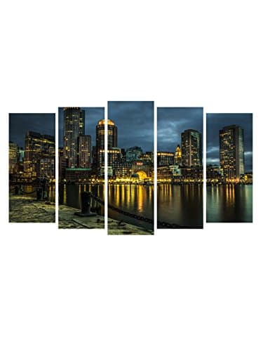 999Store Multiple Framed Printed Modern Building Canvas Painting