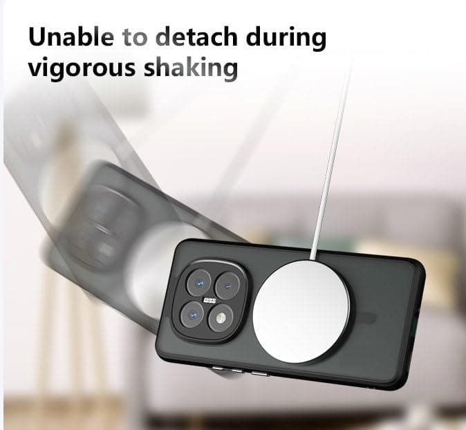 Compatible with Xiaomi Redmi Note 14 Pro 4G Case Cover,Compatible with MagSafe,Compatible with Xiaomi Redmi Note 14 Pro 4G 24116RACCG Built-in Magnetic Anti-Shock Cell Phone Case Black