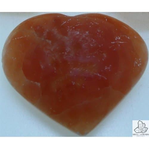Vives Cortada Heart, Orange Selenite