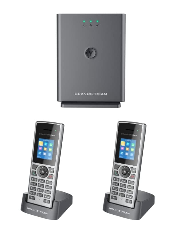 Grandstream DP752 Long-Range DECT Base Station + DP722 Units DECT HD Handset (2 x DP722)