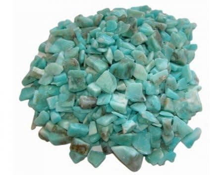 Divinity Crystals Natural Raw Pure/Rough Stone Crystal Pure Chips For Vastu,Crystal Healing,Spirituality,Business Success,Money Abundance&Prosperity(50 Grams)(Pure Amazonite Chips)