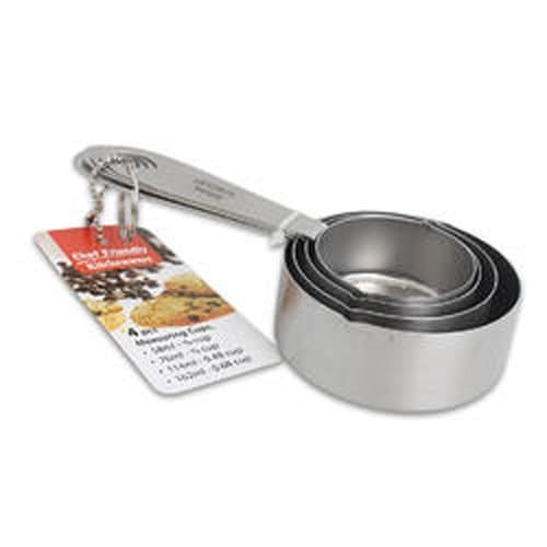 4 Piece Stainless Steel Measuring Cup Set