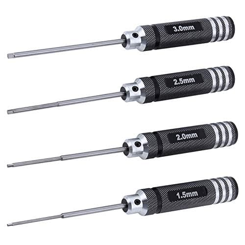 HobbyPark - 4pcs Hex Screwdriver Set 1.5mm 2.0mm 2.5mm 3mm RC Repair Tool Kit for Traxxas RC Car Drone Multi-Axis Helicopter Arrma Axial Losi Redcat
