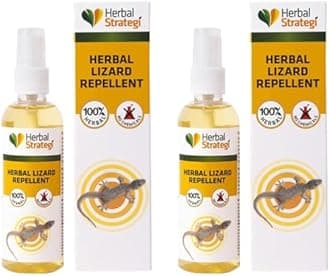 STRATEGI Herbal Lizard Repellent Spray| Made with Citronella, Lemongrass, Cedarwood & Neem| Irritant-Free, Chemical-Free |Baby-Safe, Skin-Safe, Plant-Safe | 100ml (Pack of 2)