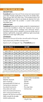 FASTO BOND Resin Epoxy Grout - 1 Kg-3 Kg & 5 Kg - Goldan_ Glitter-Sparkle Colors Tile Grout_Fastobond | 3 Components Only | Premixed Glitter For Uniform Finish (3 Kg, Beige Golden), 1 Bucket