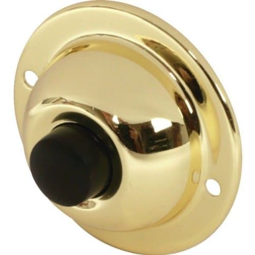 Door Bell Wired Chime Round Push Button 2-1/4", Brass Finish, #BC201