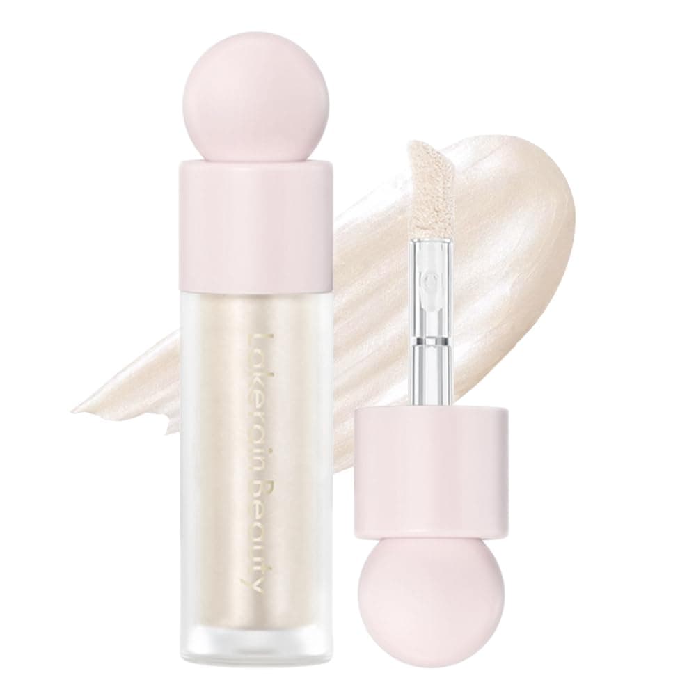 Liquid Highlighter Makeup, Natural Luminous Face Body Highlighter, Silky Smooth Lightweight Luminizer, Waterproof Long Lasting Face Illuminator Make up, #01 Moonlight White