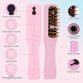 Intelligent Visual Scalp Comb - Hair Comb with Camera, Ultrasonic Electric Hair Brush, Promote Hair Growth, HD Scalp Monitoring, Hair Oil Applicator, Water Mist Hydration Maintenance