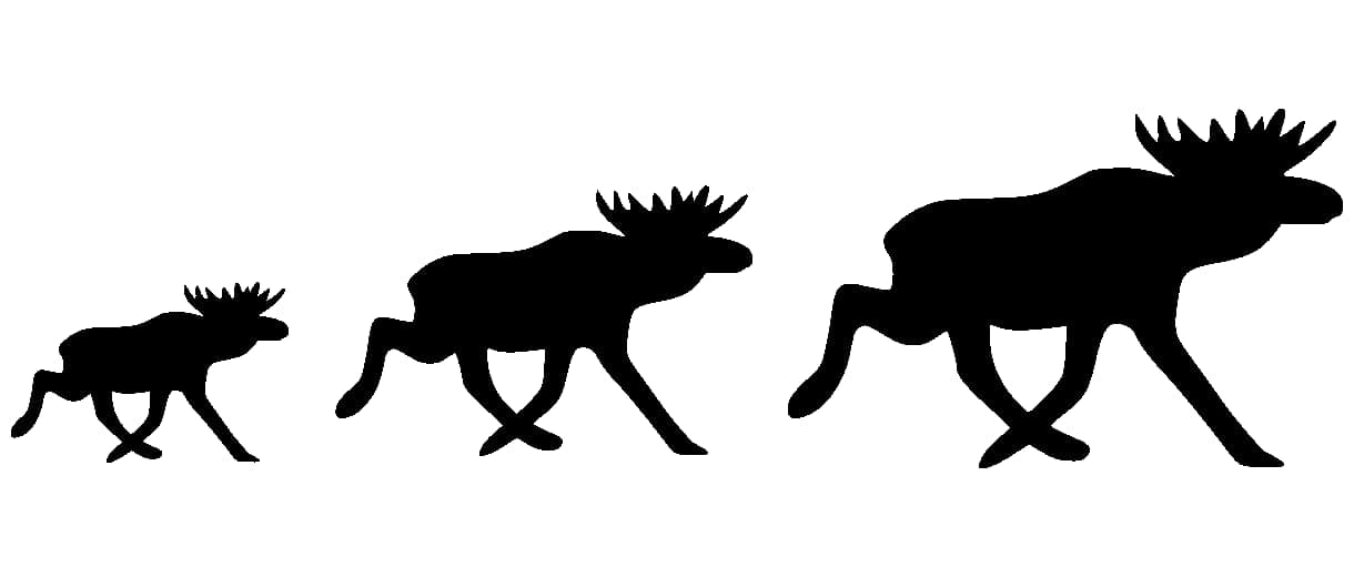 plot4u Moose Caravan Sticker Set (Design 2)