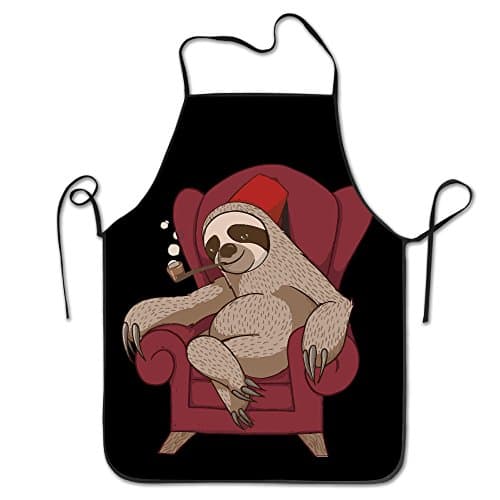 Sophisticated Sloth Funny Chef Kitchen Cooking And Baking Bib Apron