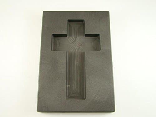 10 oz Custom Cross Gold High Density Graphite Mold 5 oz Silver Necklace 3-3/4"