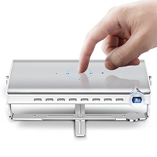 iXunGo P2 Mini Projector, Portable Video Projector for iPhone, Android, Laptop, HD Home Theater mobile Projector Support 1080P HDMI WiFi Wireless USB TF Card, 120" Display with Keystone Correction