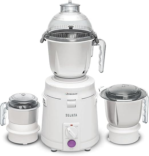 Sujatha Dynamix, Mixer Grinder, 900 Watts, 3 Jars (White)