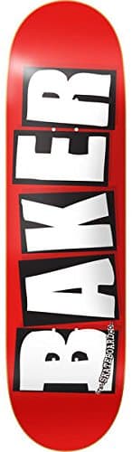 Baker Brand Logo Skateboard Deck -8.0 Red/White DECK ONLY