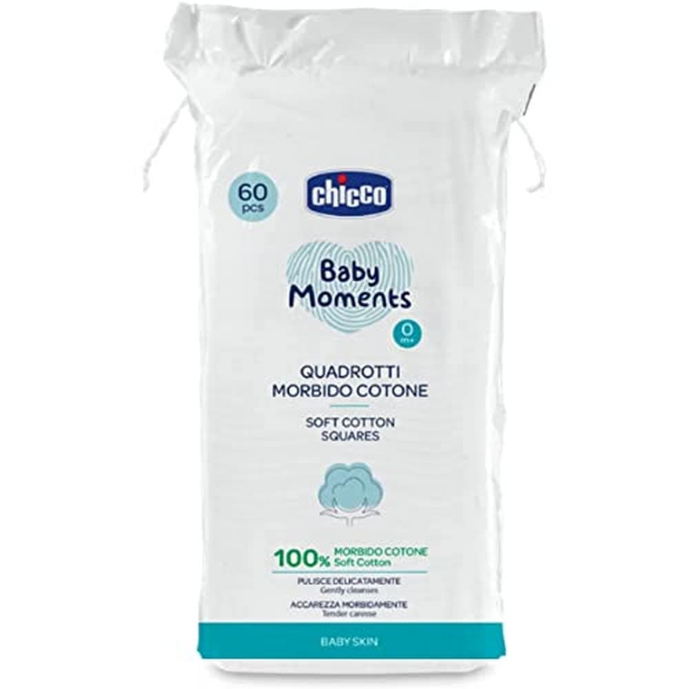 Chicco Baby Soft Cotton Square 60 Pieces