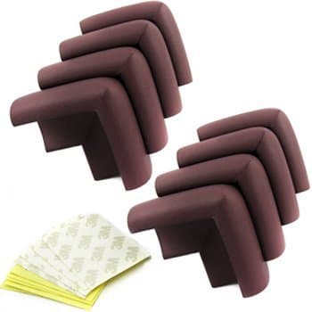 Corner Guards, Comicfs Thick Baby Safety Softener Table Edge Guard Protector/Corner Cushions with Comicfs Cleaning Cloth (12 PCS, Brown)
