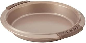 Bronze Nonstick Baking Pan / Nonstick Cake Pan, Round - 9 Inch, Brown