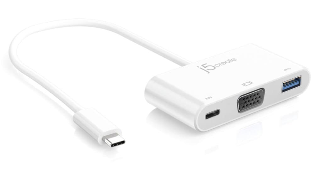 USB-C to VGA & USB 3.0 - Power Delivery | USB Super Speed 3.0 Port | 5 Gbps | 1920 x 1200 @ 60 Hz | 1080p Video Playback | Compatible with USB C Devices