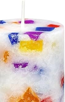 PROSPERRO LUMO by Parkash Candles Set of 3 Fragrance Pillar Candles Marble Finish (Christmas Snow - Mahagony)