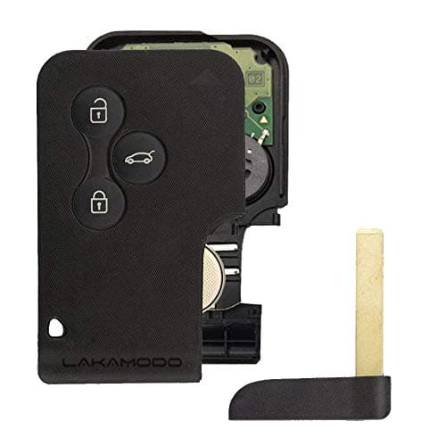 Key Card + Electronic Programmable Blank Blade Renault Mégane 2 Scénic II 3 Button