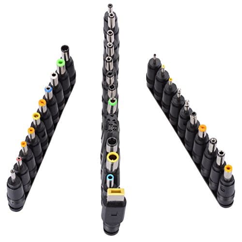 SoulBay 34pcs Universal Laptop Notebook Input DC Plug Set Jack Tips for Lenovo Toshiba Dell and most Laptops