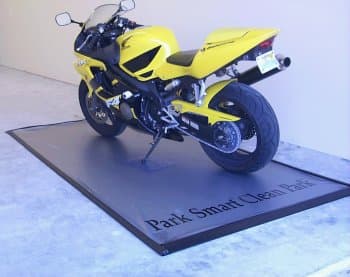 Park Smart Motorcycle Garage Mat: Silver 4.5' X 9'