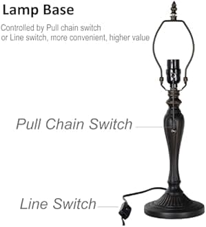 TL0001 Tiffany Table Lamp Bedside Stained Glass Lamp Flowers Butterfly Design Reading Desk Light 12X21.5 Inches for Bedroom Living Room Home Office,Vintage Look Handcrafted Accent Décor