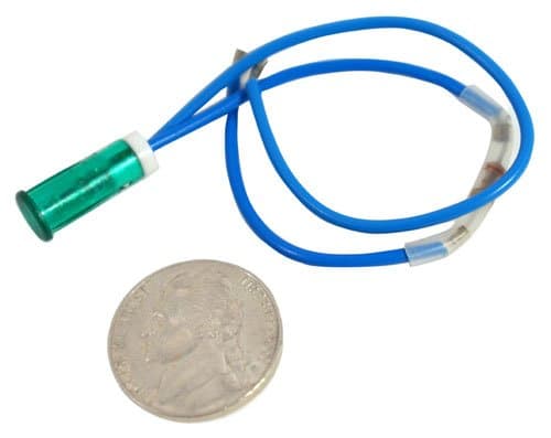 Neon Bulb with Green Lens 120vAC (Pkg 10)