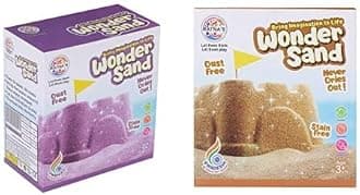 RATNA'S Wonder Sand with Tray for Play - Smooth Sand for Kids (Purple & Brown 500 Grams)