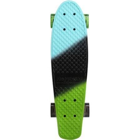 Kryptonics Original Torpedo Complete Skateboard, 22.5" x 6" Tri Ombre