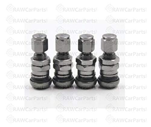 4x Grey Alloy RAYS Style Wheels Tyre Valve Stems & Caps | VOLK ROTA BOLA XXR