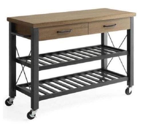 Anya Nana Small Kitchen Cart Island Console Table Rustic Utility Stand Storage Drawer Storage